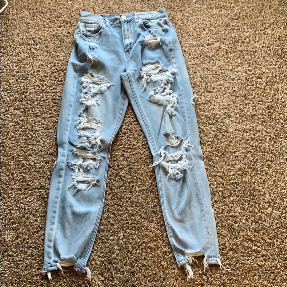 Ripped denim jeans